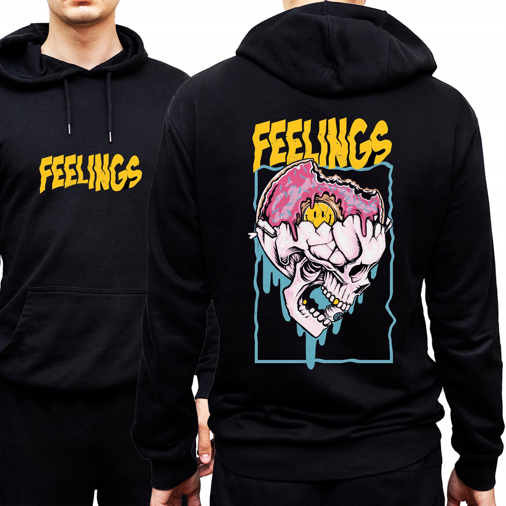 

Męska Bluza Feelings Nadruk Na Plecach Czaszka XL