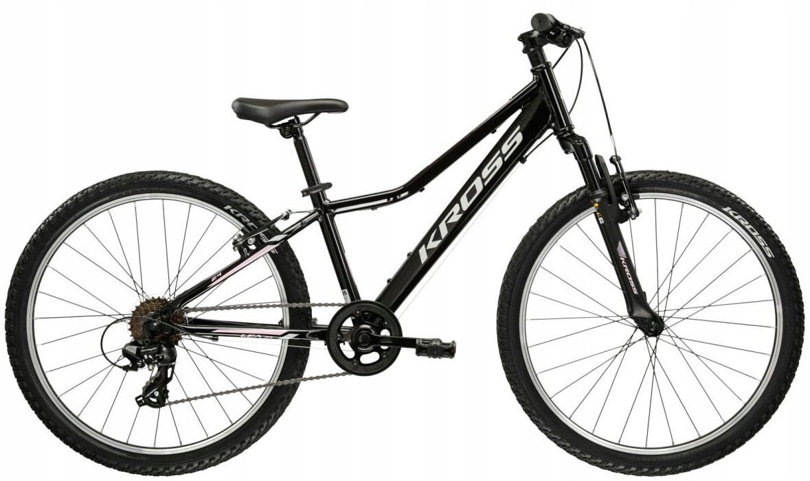 Rower Górski Mtb Junior Kross Lea Jr 24 rama 12 koło 24 czarny róż 2026