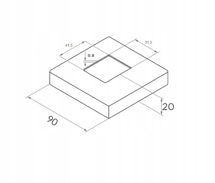 ROZETA MASKUJĄCA MASKOWNICA OCYNK 40X30 BALUSTRADY Marka inna