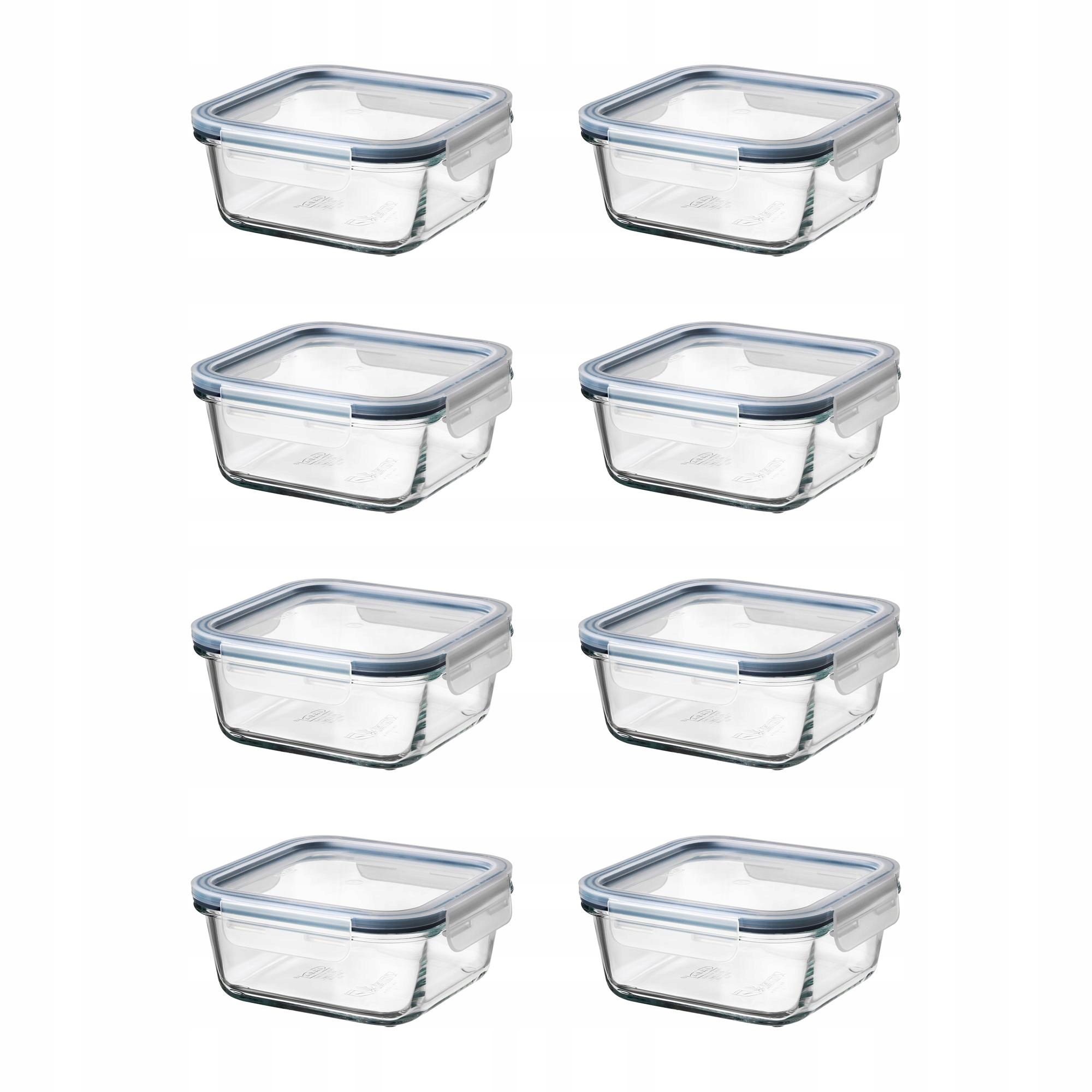 8 ks Nádoba na potraviny 600 ml s víkem Ikea 365+
