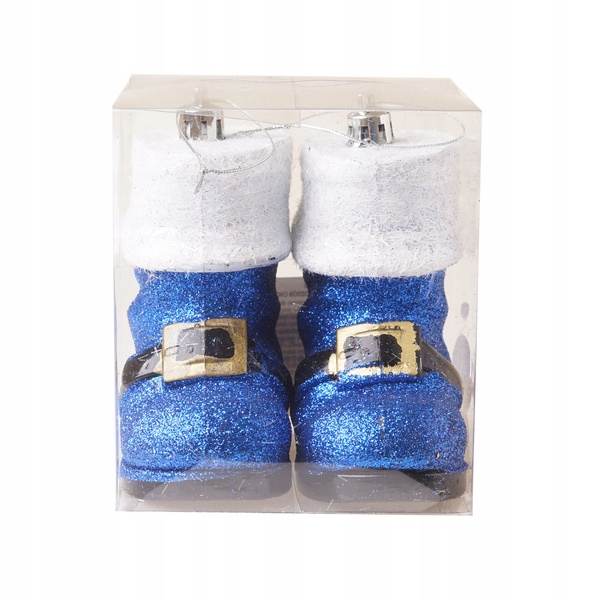 

Bombka buty 2szt brokat granat