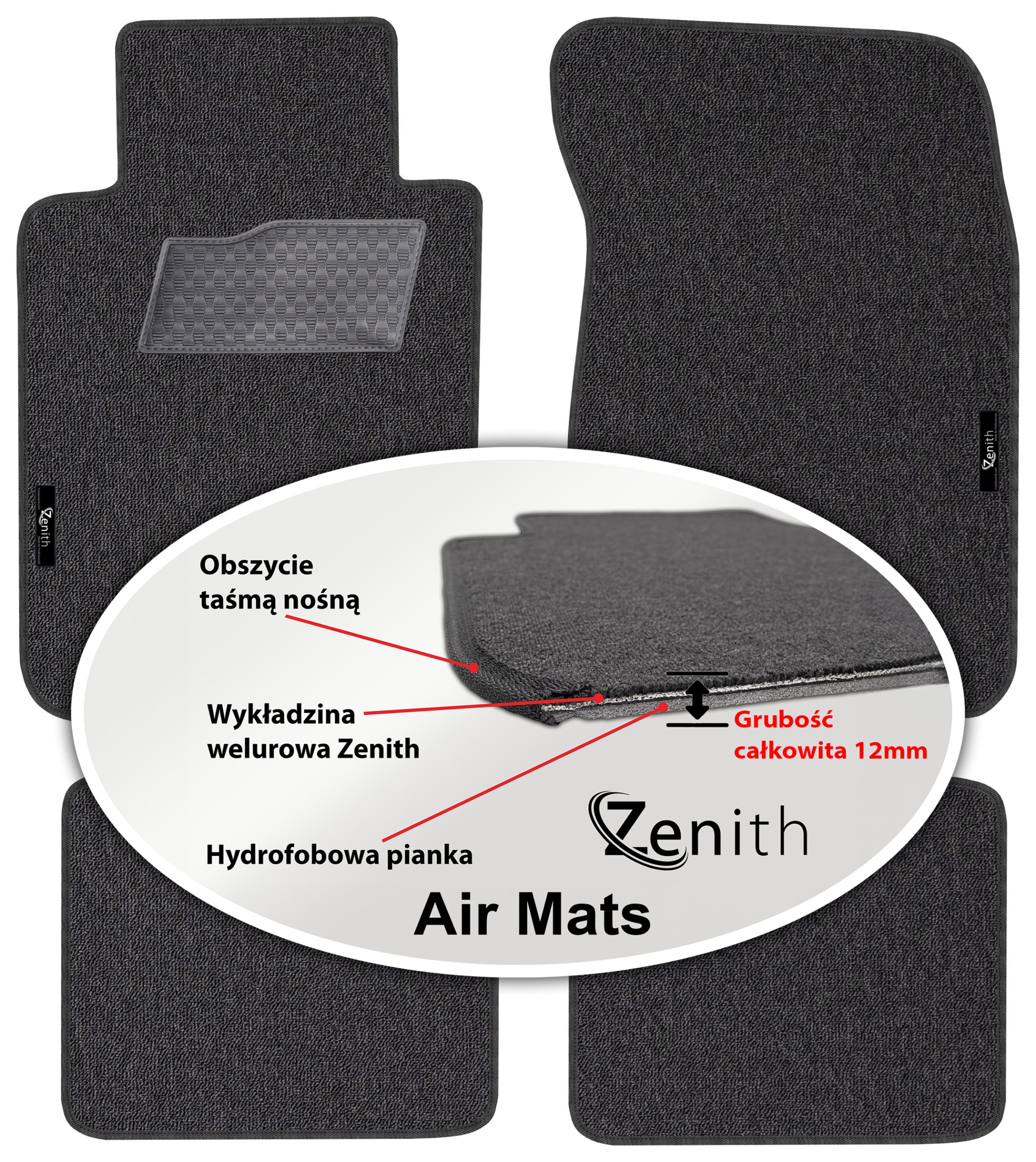 Corolla VIII E110 1997-2001 Velurové koberce do auta Zenith Air Mats