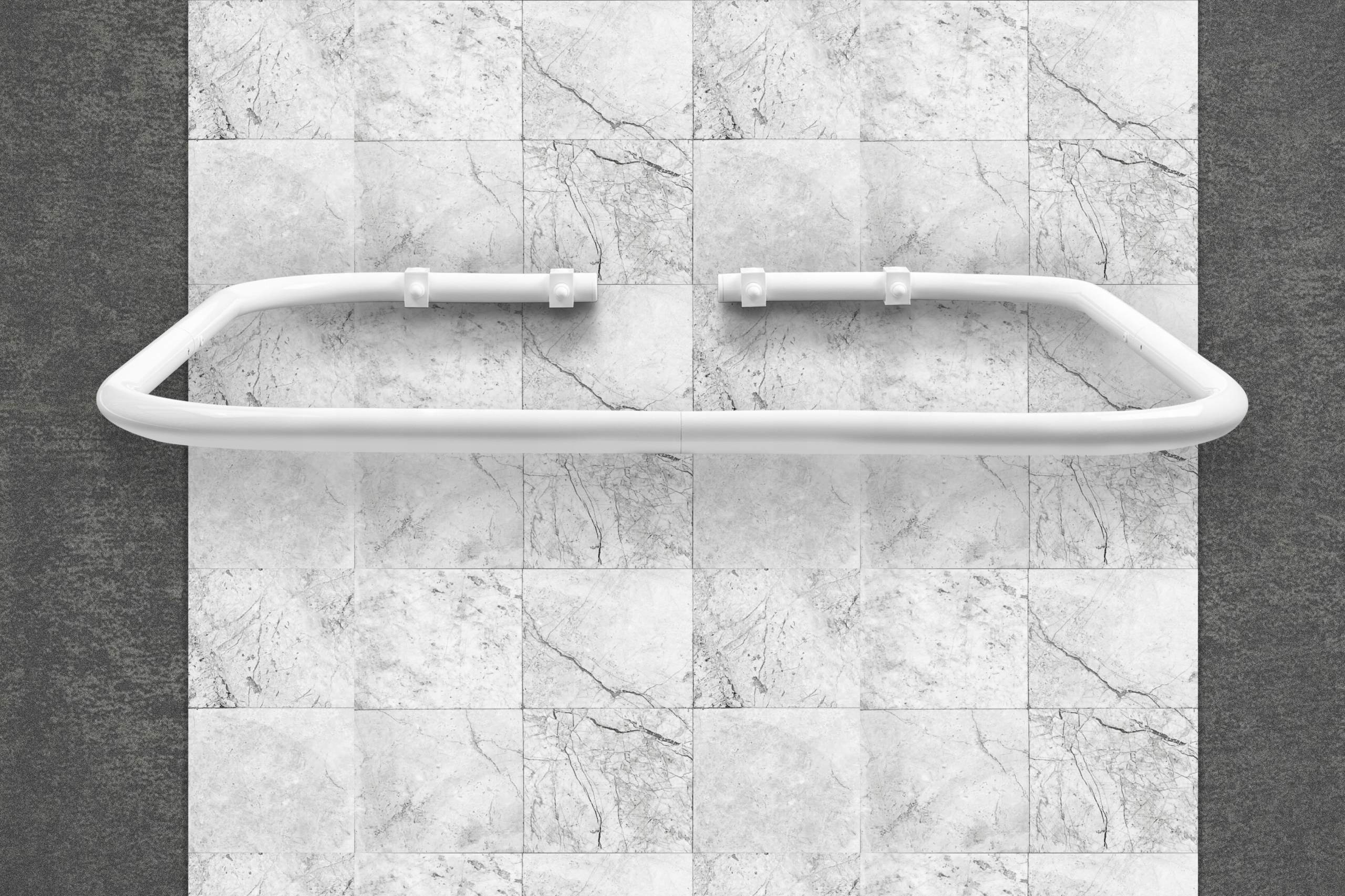 DRĄŻEK DO ZASŁONY PRYSZNICOWEJ KĄTOWY 80X120X80 Kolor biały