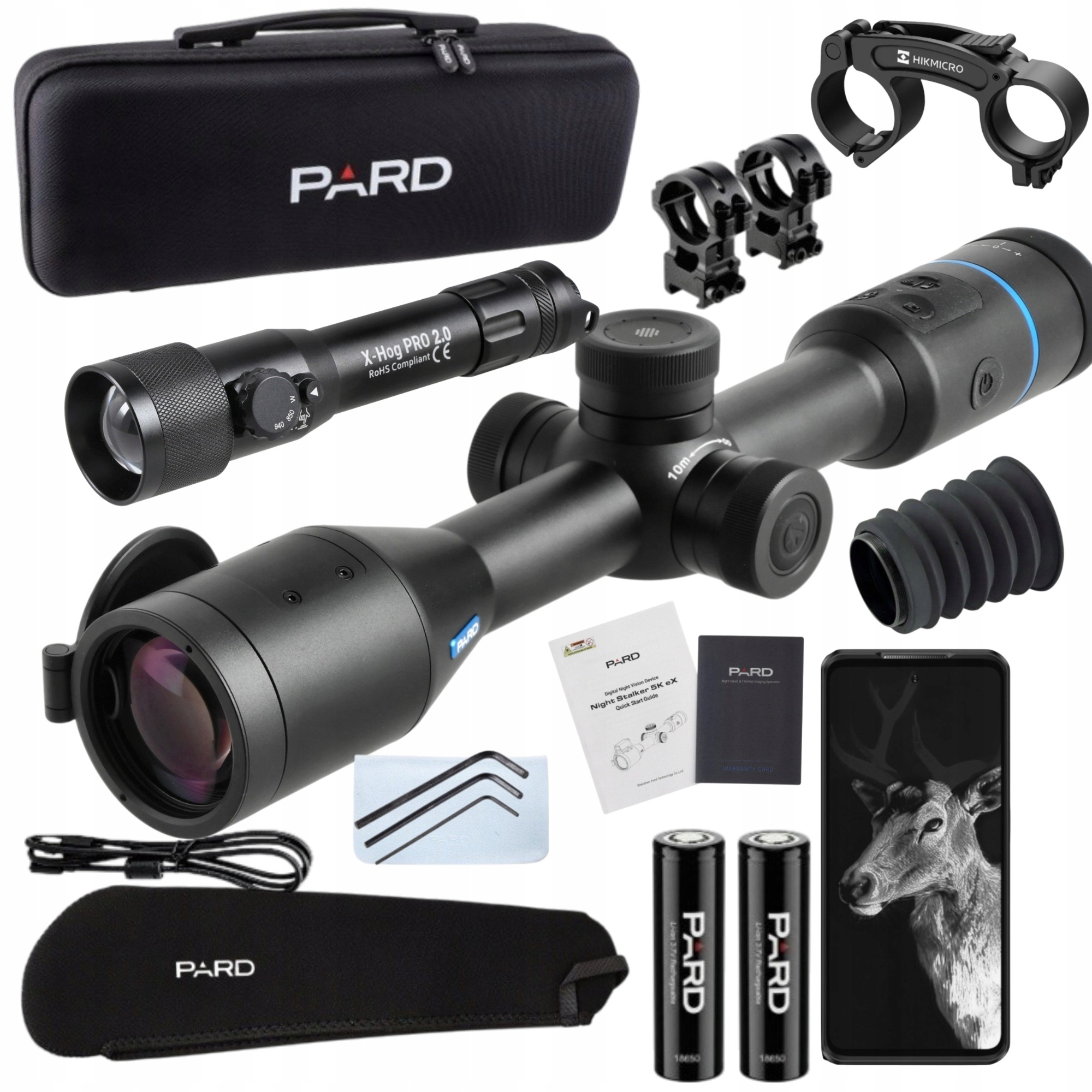 Zaměřovač pro noční vidění Pard Night Stalker 5K eX 70 mm LRF+X-Hog ProV2+Držák
