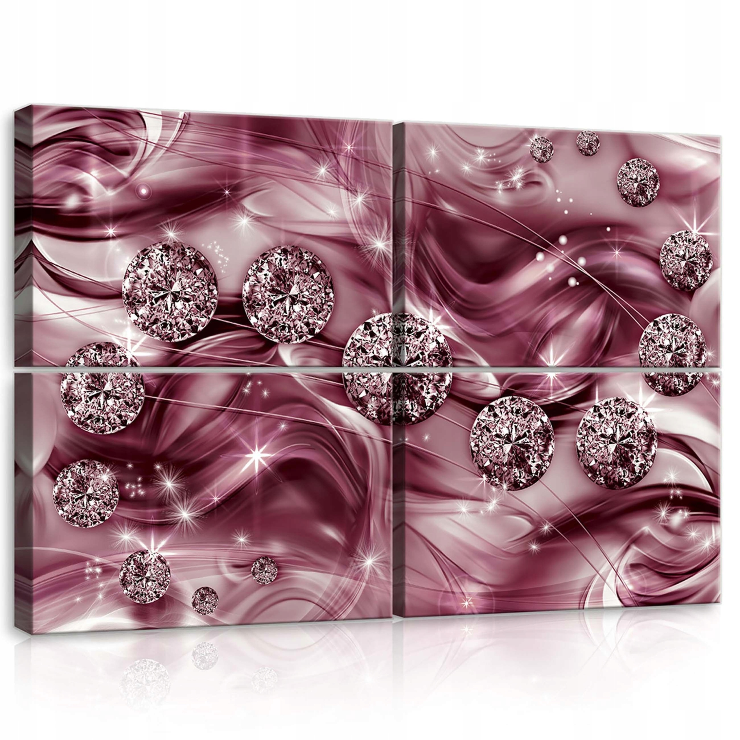 Obraz 120x80 modulárna abstrakcia diamanty kryštály žiara pôvab