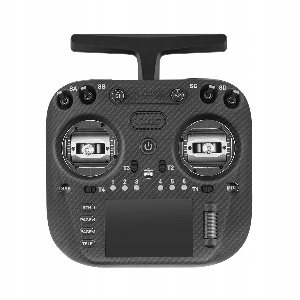 Rc zařízení RadioMaster TX15 Max s ExpressLRS, paměť 512 Mb, černá