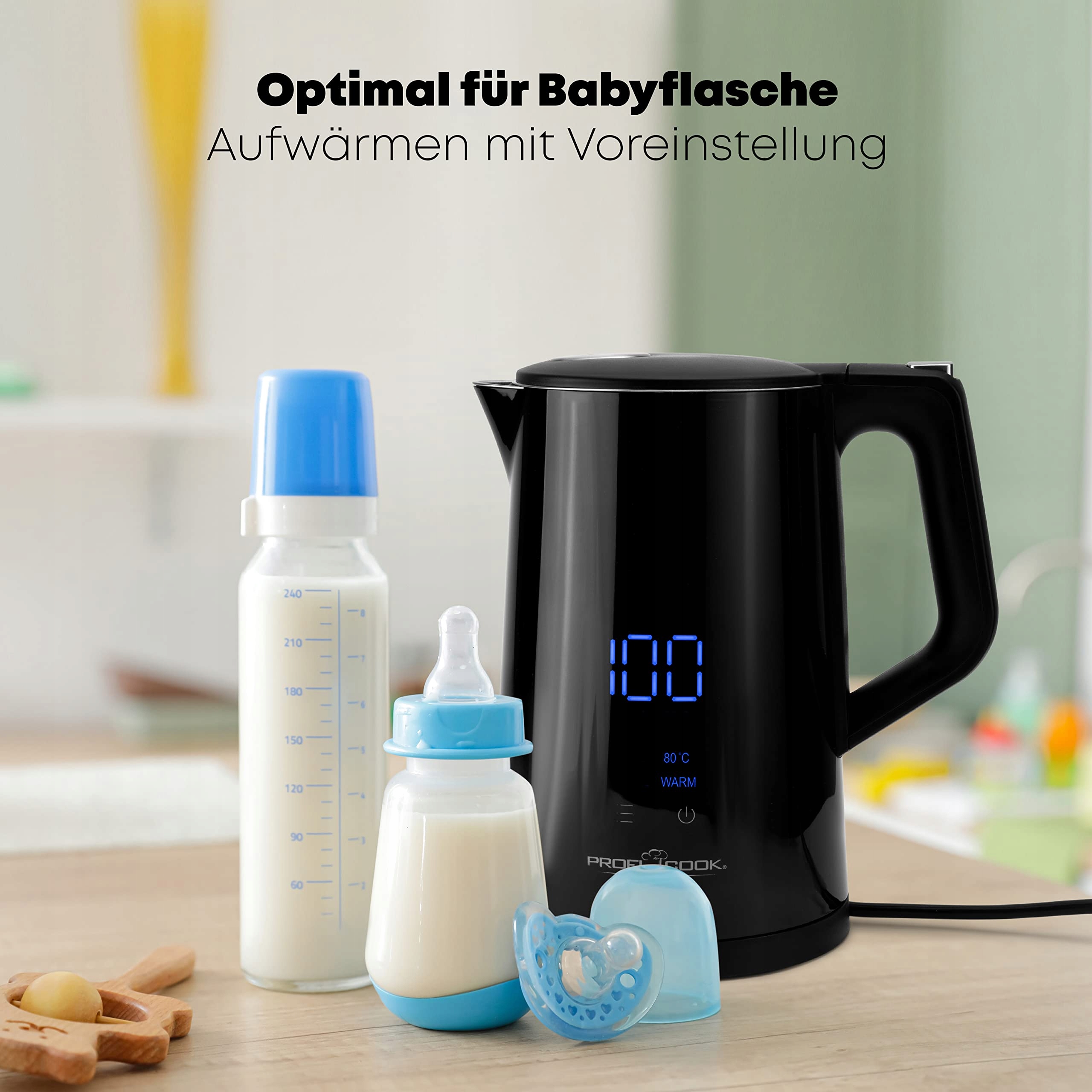 PROFICOOK Czajnik Elektryczny 1,7L Regulacja Temperatury 50-100C BPA Free — miniatura 8