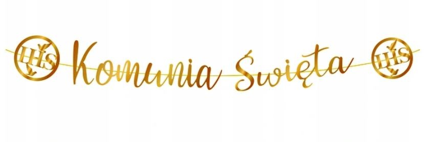 

Baner I Komunia Święta Złoty Napis Ihs 150cm