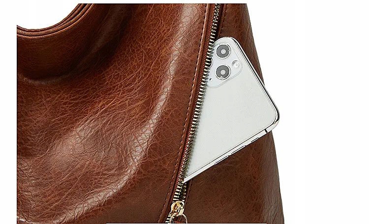 TOREBKA WOREK NA RAMIĘ KIESZENIE POJEMNA CZARNY Kolor czarny