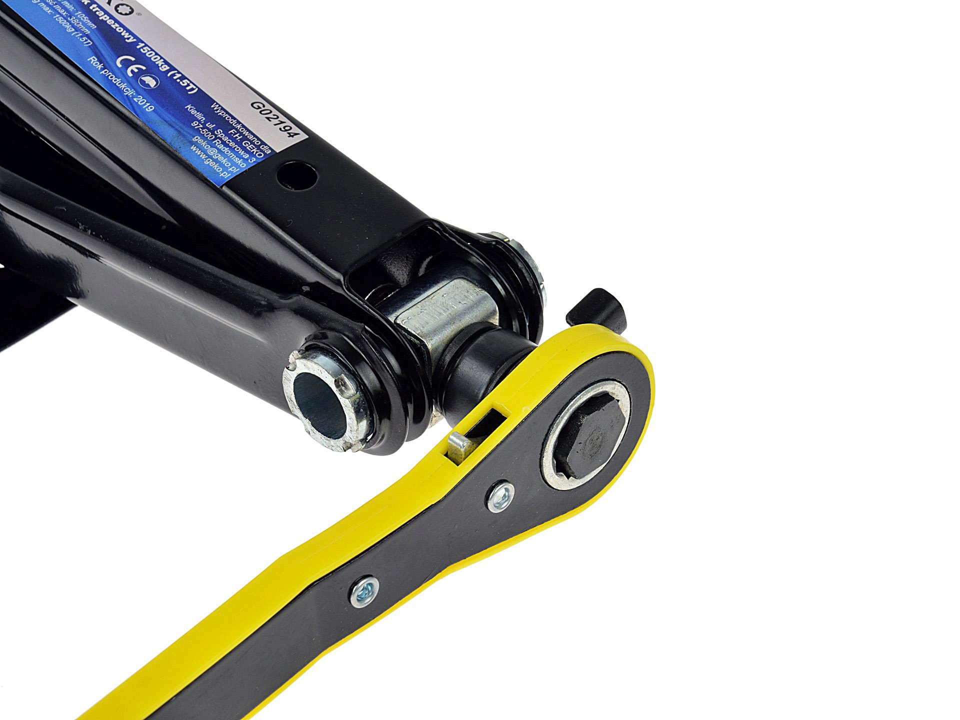 Podnosnik samochodowy lewarek 1 5T GRZECHOTKA Maximum Lifting Height 380 mm