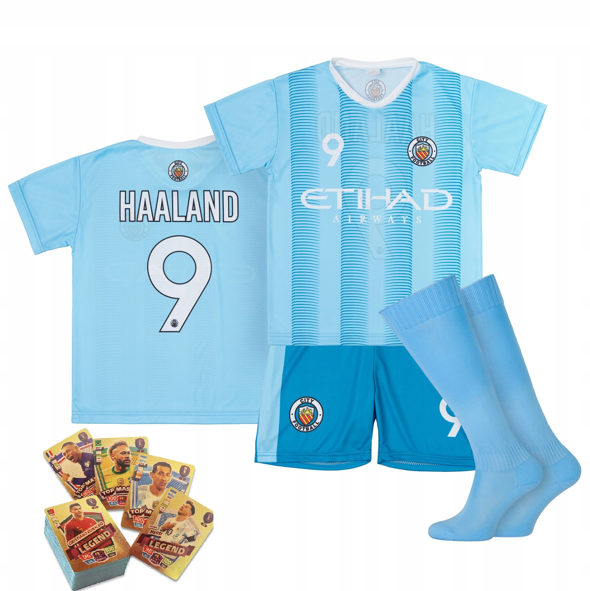 Komplet / strój piłkarski + gratis HAALAND MANCHESTER CITY 9 rozm. 128