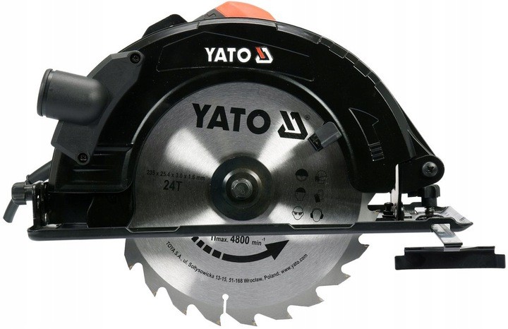 YATO PILARKA TARCZOWA 235mm 2800W Zasilanie sieciowe