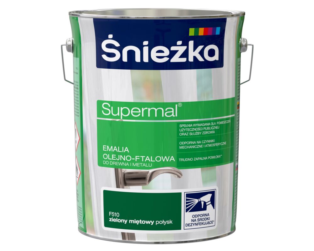Śnieżka Supermal zelená mátová 5l lesk