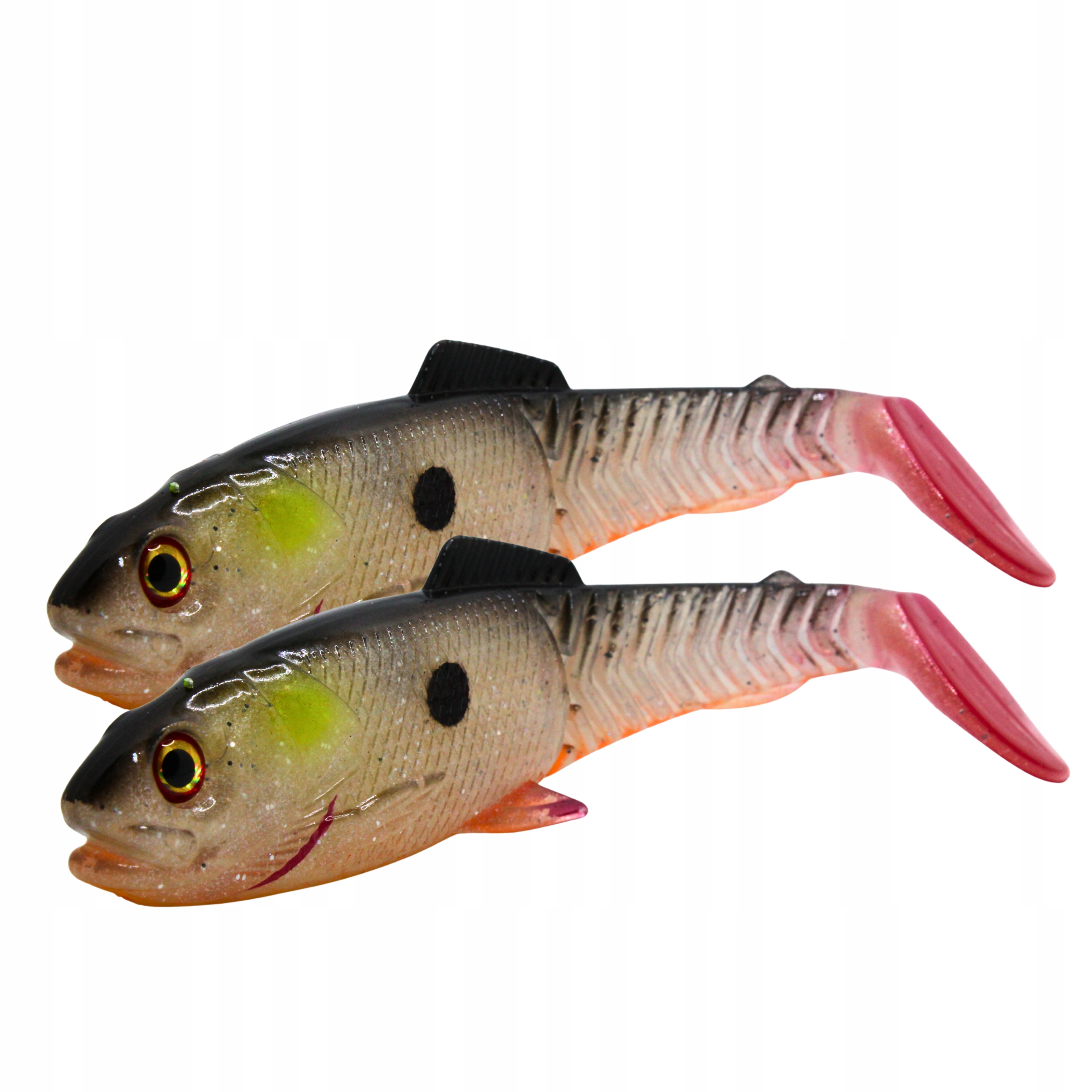 Zestaw przynęt na szczupaki x2 guma ripper Natural roach 13 cm skuteczna