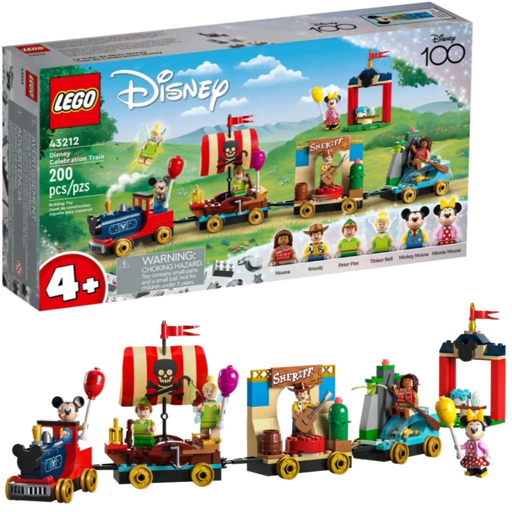 Sada Lego Disney 43212 Barevný Vláček Plný Zábavy Myšáka Mickeyho