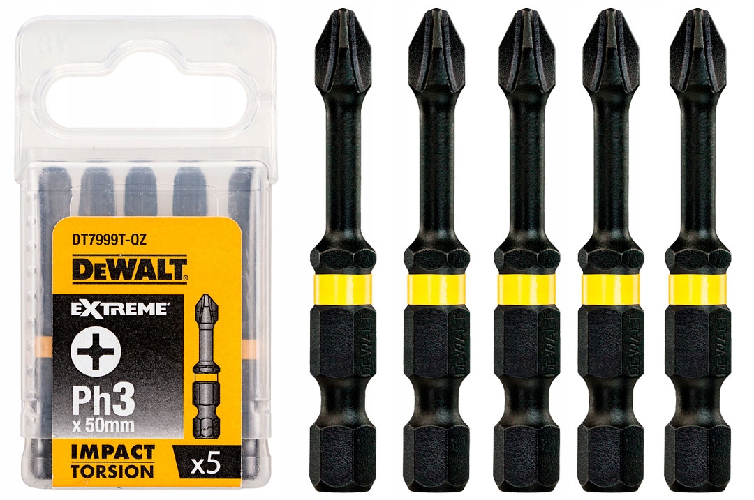 

Bit udarowy Ph3 x 50mm 5szt Dewalt Torsion DT7999T