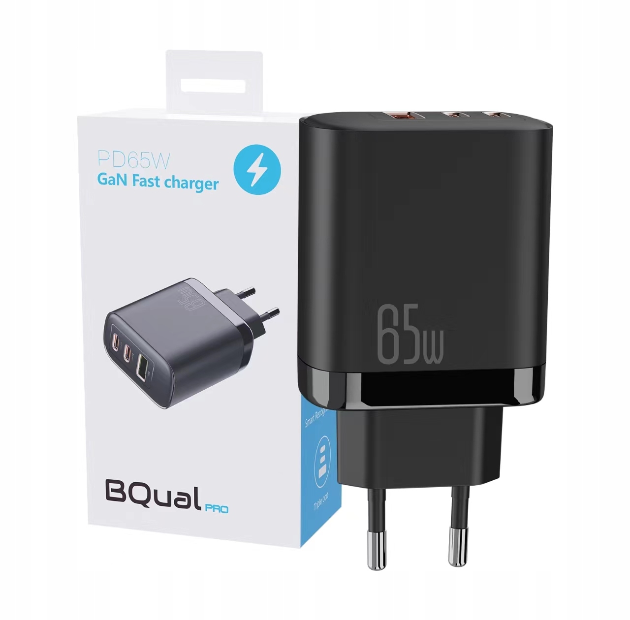 Szybka Ładowarka sieciowa do telefonu laptopa Power GaN 65W Usb-c -a Qc 3.0