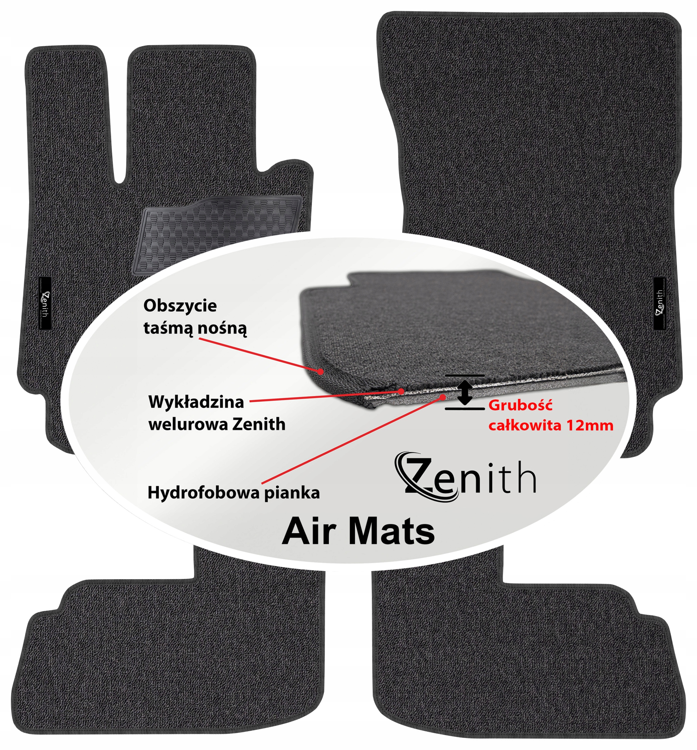 Mercedes CL W216 63 Amg 2006-2013 Velúrové koberčeky do auta Zenith Air Mats