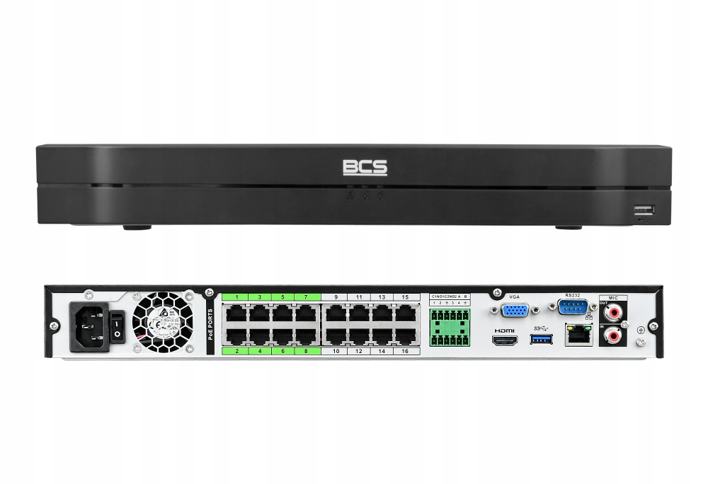 Rejestrator Ip BCS-L-NVR1602-A-4K-16P 16 kanałowy, 16xPoE, 32Mpx Bcs Line
