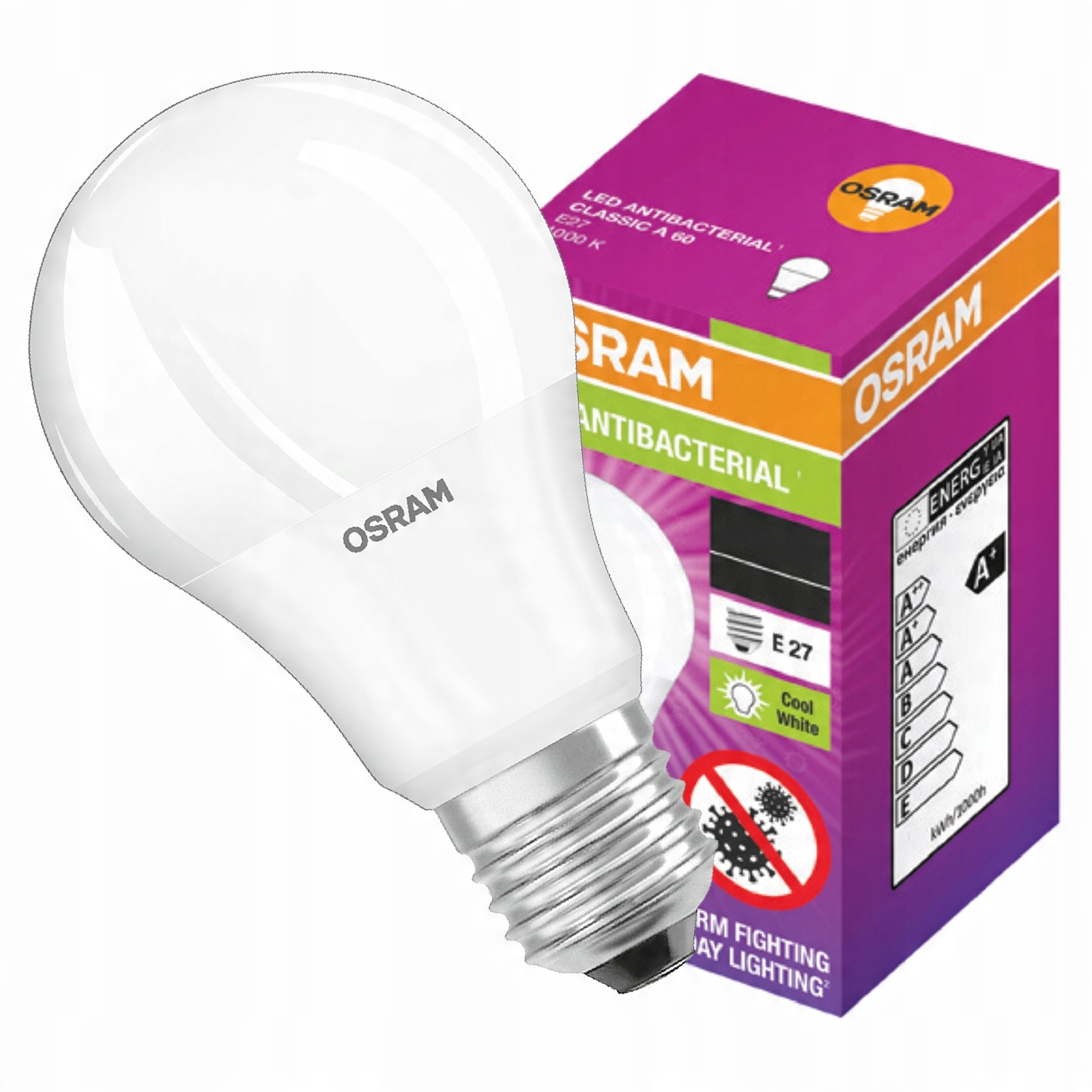 

Żarówka Led E27 Osram Antybakteryjna 13W Neutralna