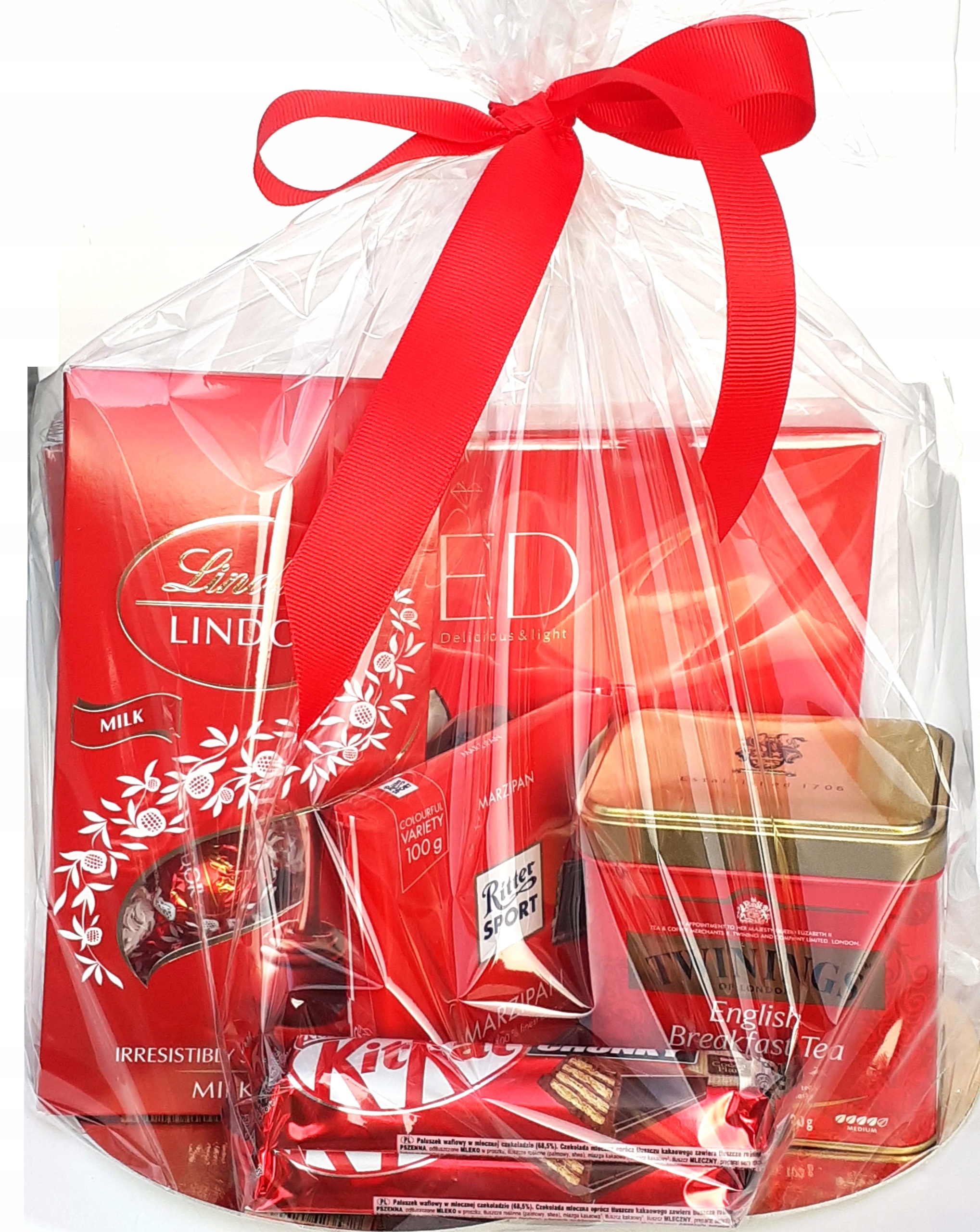 Dárková Sada košík sladkostí čaj balíček