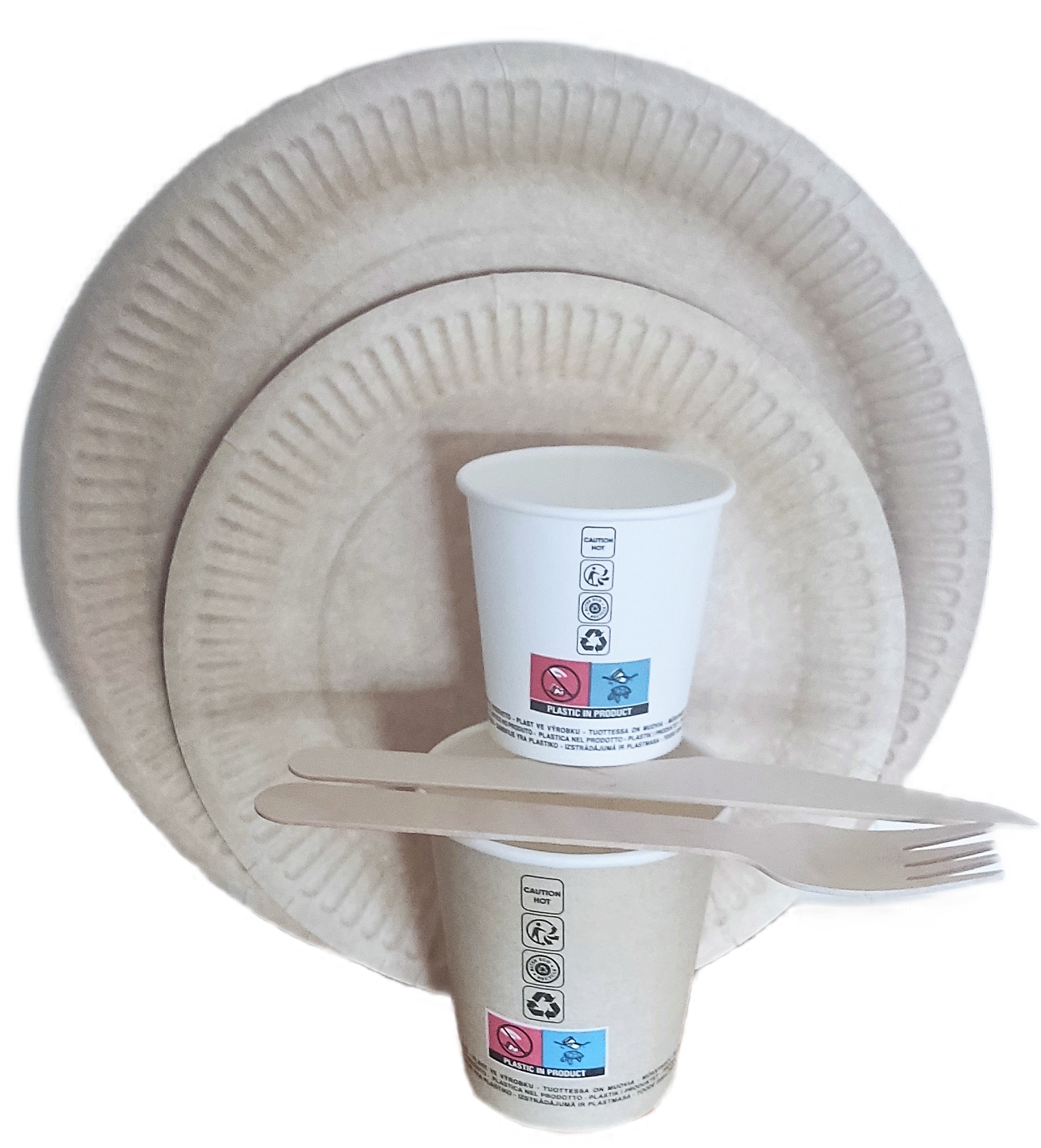 250ML100SZT KUBKI JEDNORAZOWE PAPIEROWE KRAFT DO KAWY HERBATY NAPOJÓW EKO Linia Kubki EKO