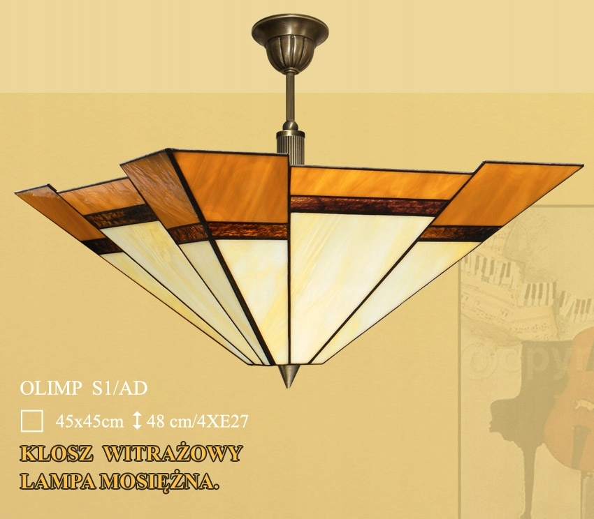 Lampa luster závesný vitráž Olimp S1/AD
