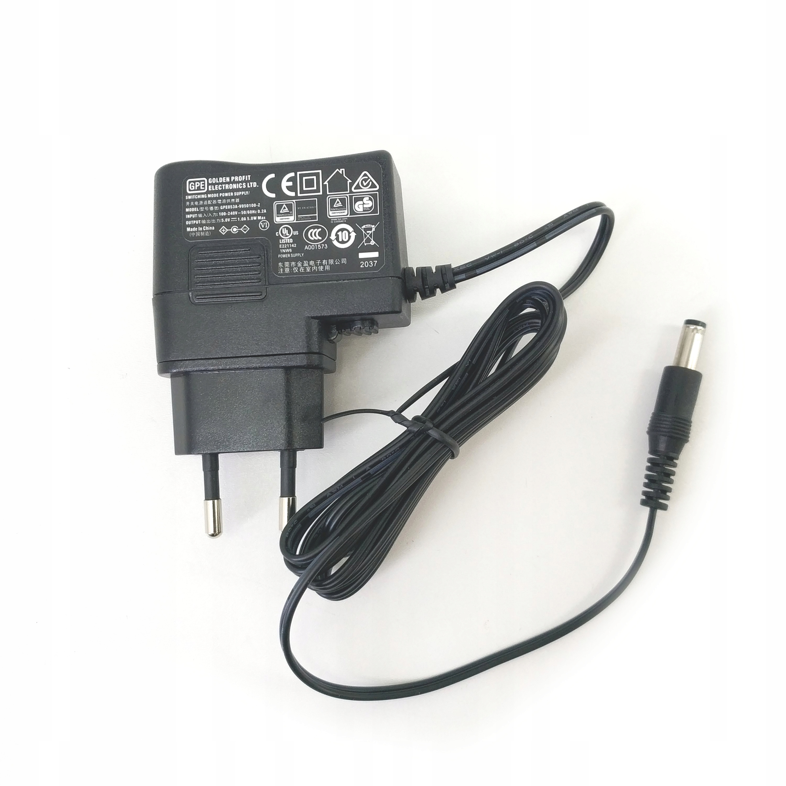 

Zasilacz impulsowy 5V 1A 5,5/2,1 GPE053A-V050100-Z