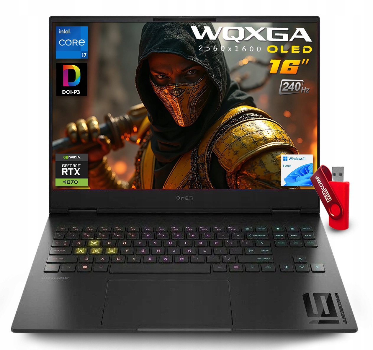 Laptop Hp Omen Transcend 16 Core i7 64GB 2TB Ssd Wqxga Oled 100% DCI-P3 Rtx