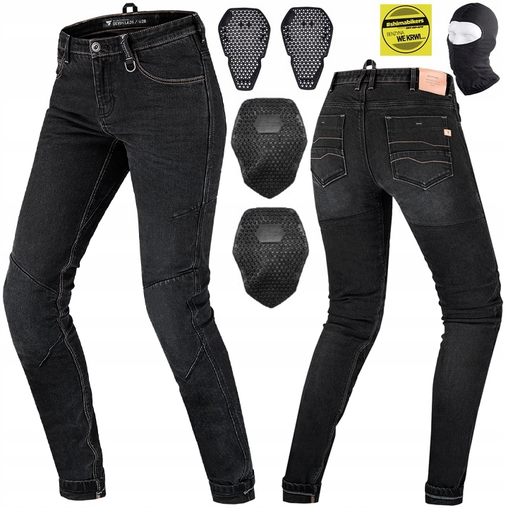 SPODNIE MOTOCYKLOWE | SHIMA DEVON | DAMSKIE JEANSY + OCHRANIACZE + GRATIS