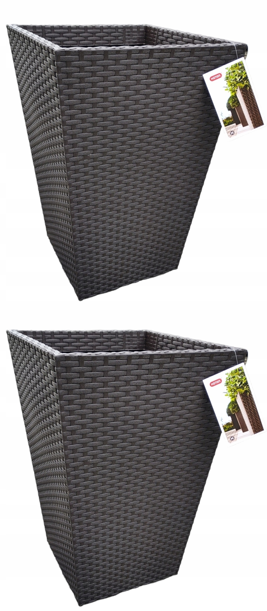 

Keter Doniczka Rattan Donica Brąz 2X M 55L Ratan