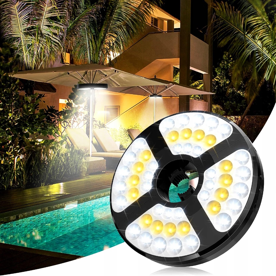 Bezprzewodowa ładowalna lampa parasolowa 48 Led