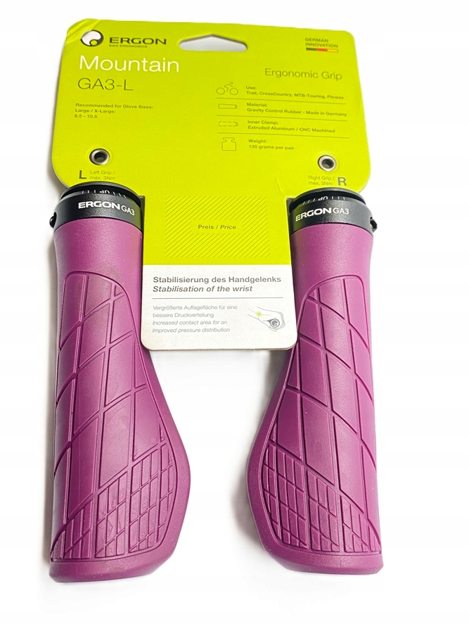 Ergon GA3 Mtb All Mountain/Gravity chwyty Large cross-country turystyka Mtb