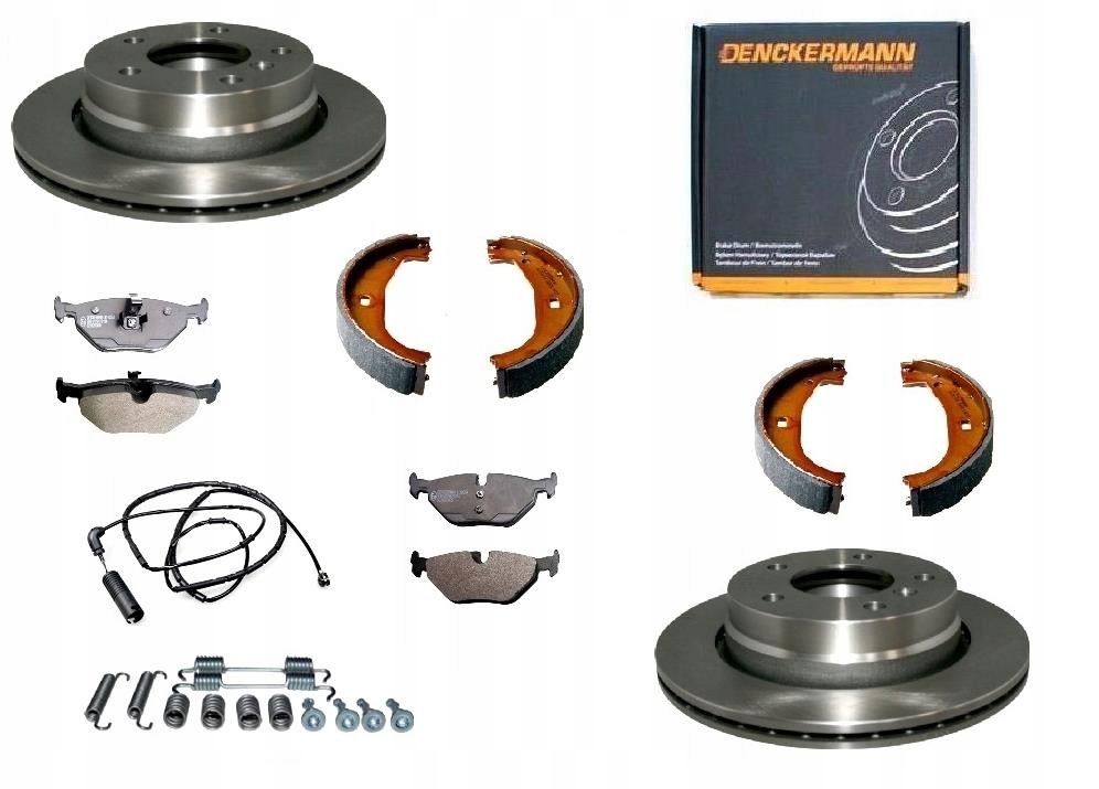 Kotouče Čelisti Senzor Bmw 3 E46 Zadní Sada Ventilky 294MM