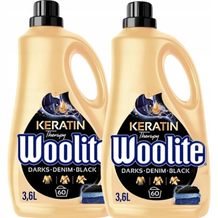 Levně Woolite Tekutý prací prostředek Dark Jeans 2x3,6l 120 praní
