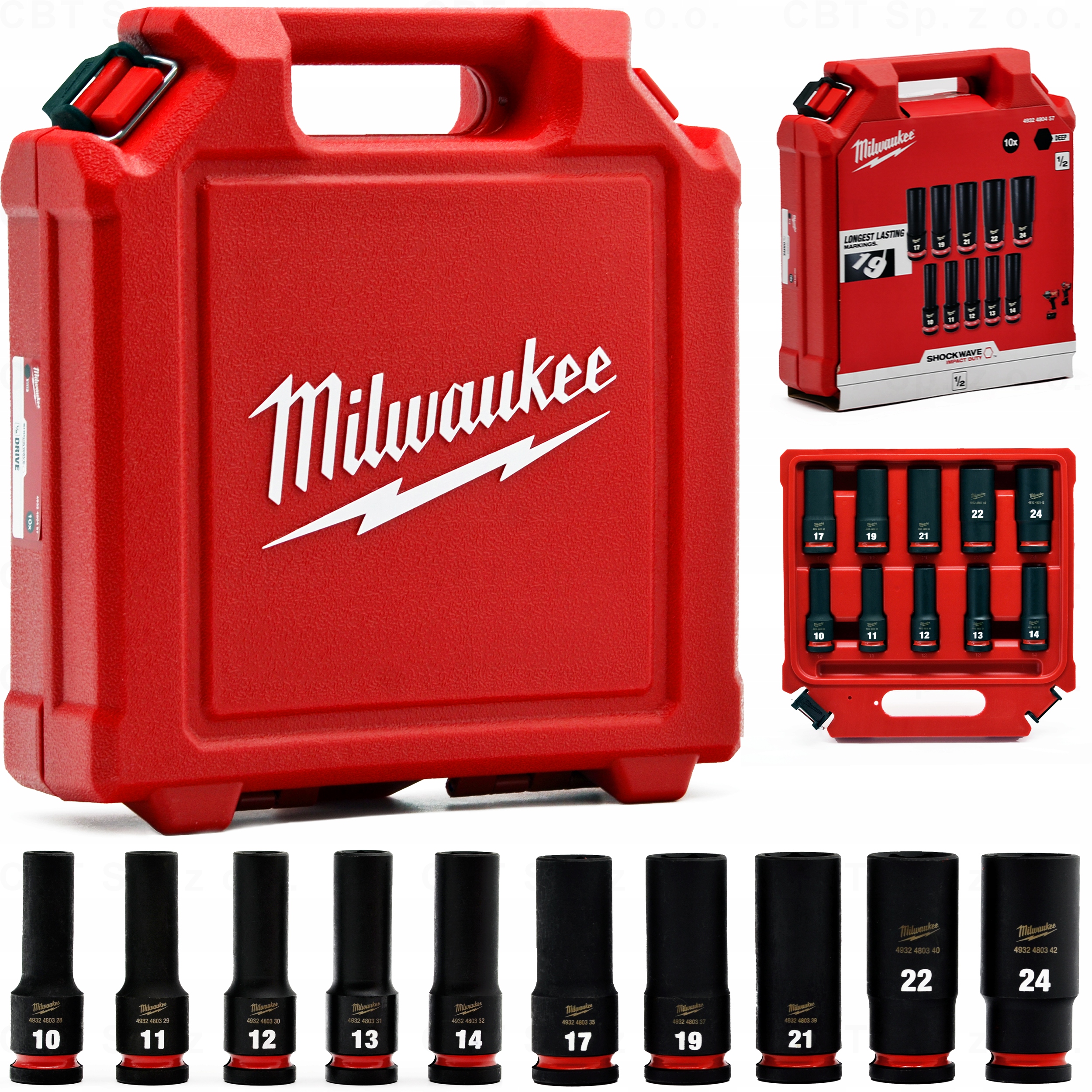 

Zestaw Nasadek Udarowych 1/2” 10 Szt. Milwaukee