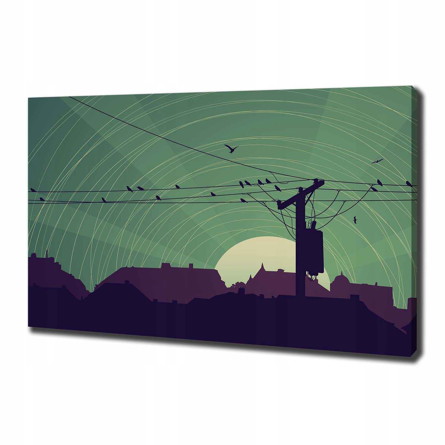

Duży foto obraz na płótnie Ptaki miasto 100x70 cm