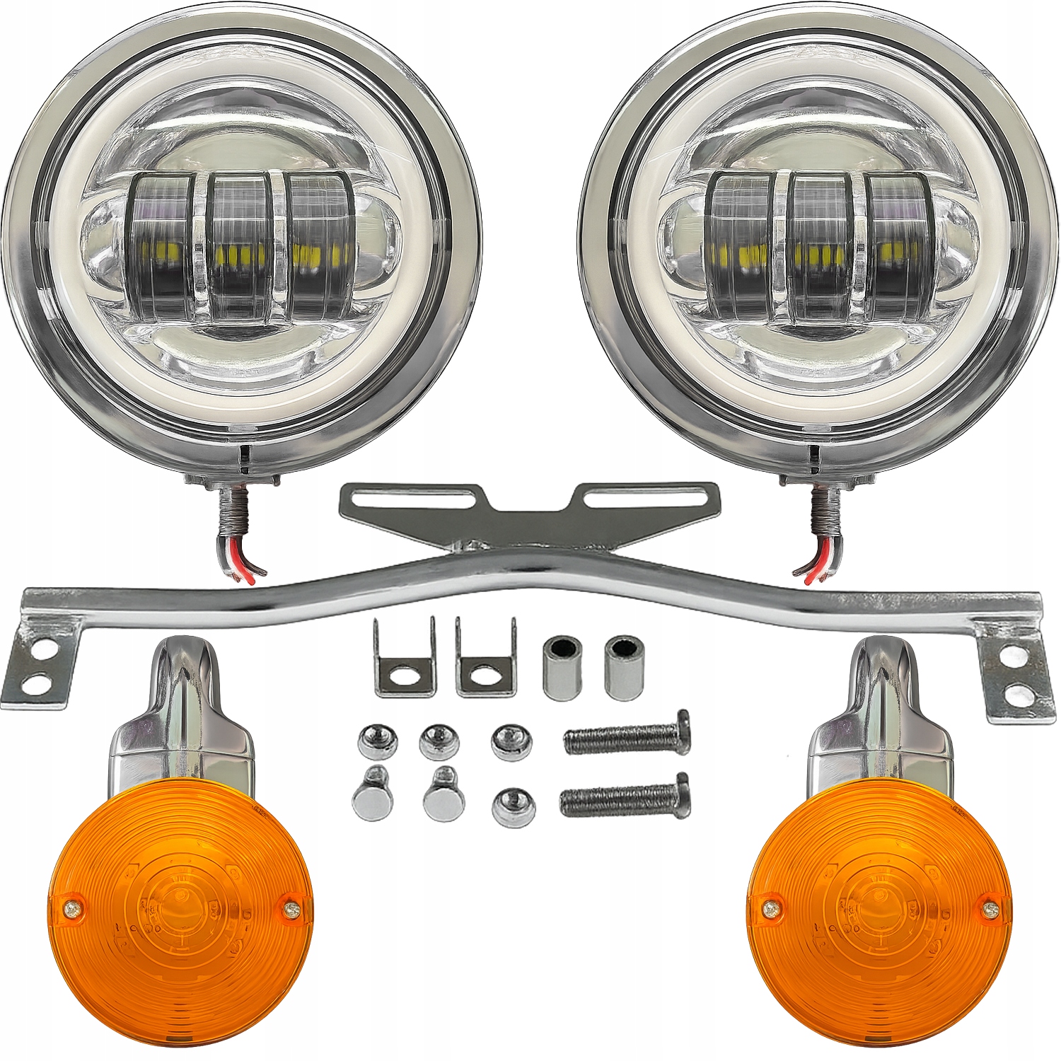 Lightbary Led Motocyklové Svietidlá Komplet Smerové Svietidlá Rám Homologácia