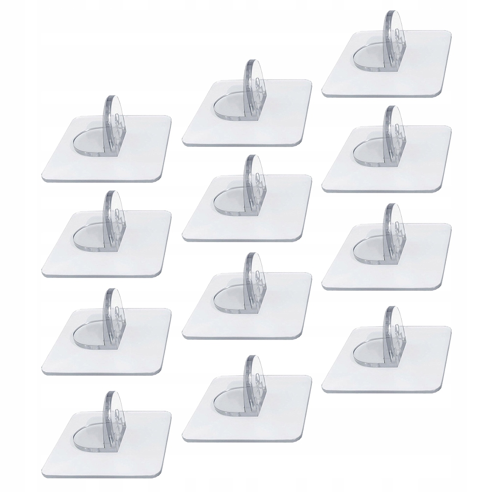 12 SZT. BIAŁE WSPORNIKI PÓŁEK Z ANTYPOŚLIZGIEM DO DOMU