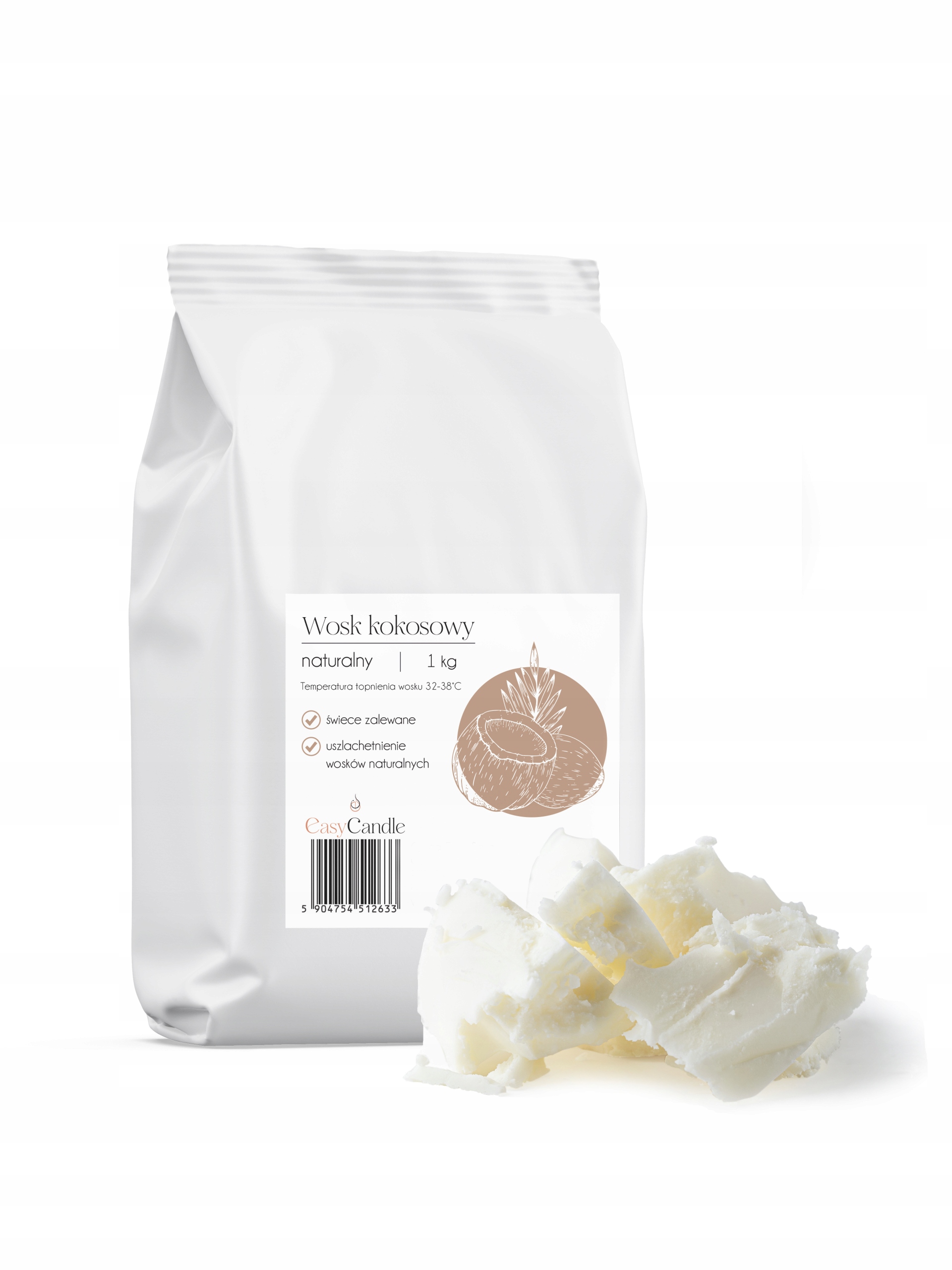 

Wosk kokosowy naturalny do świec coconut wax 1kg