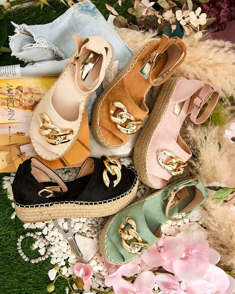 RÓŻOWE ESPADRYLE DAMSKIE AMOSSE 39 Materiał zewnętrzny skóra ekologiczna zamszowa