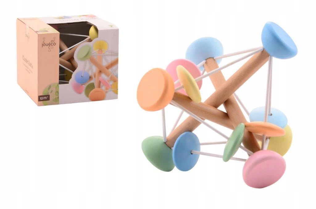 

Joueco Drewniana grzechotka przeplatanka 12m+