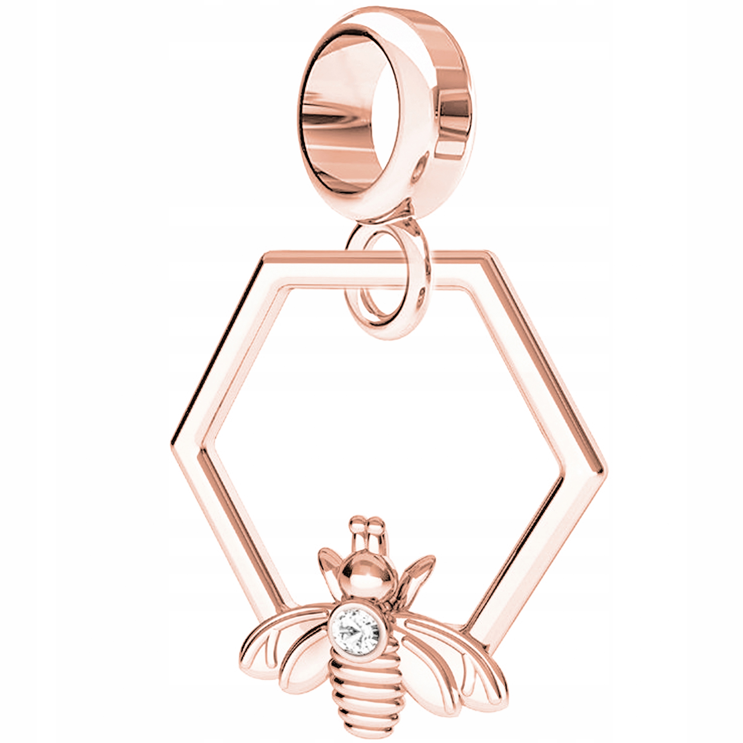 Přívěsek Včela růžové zlato stříbro 925