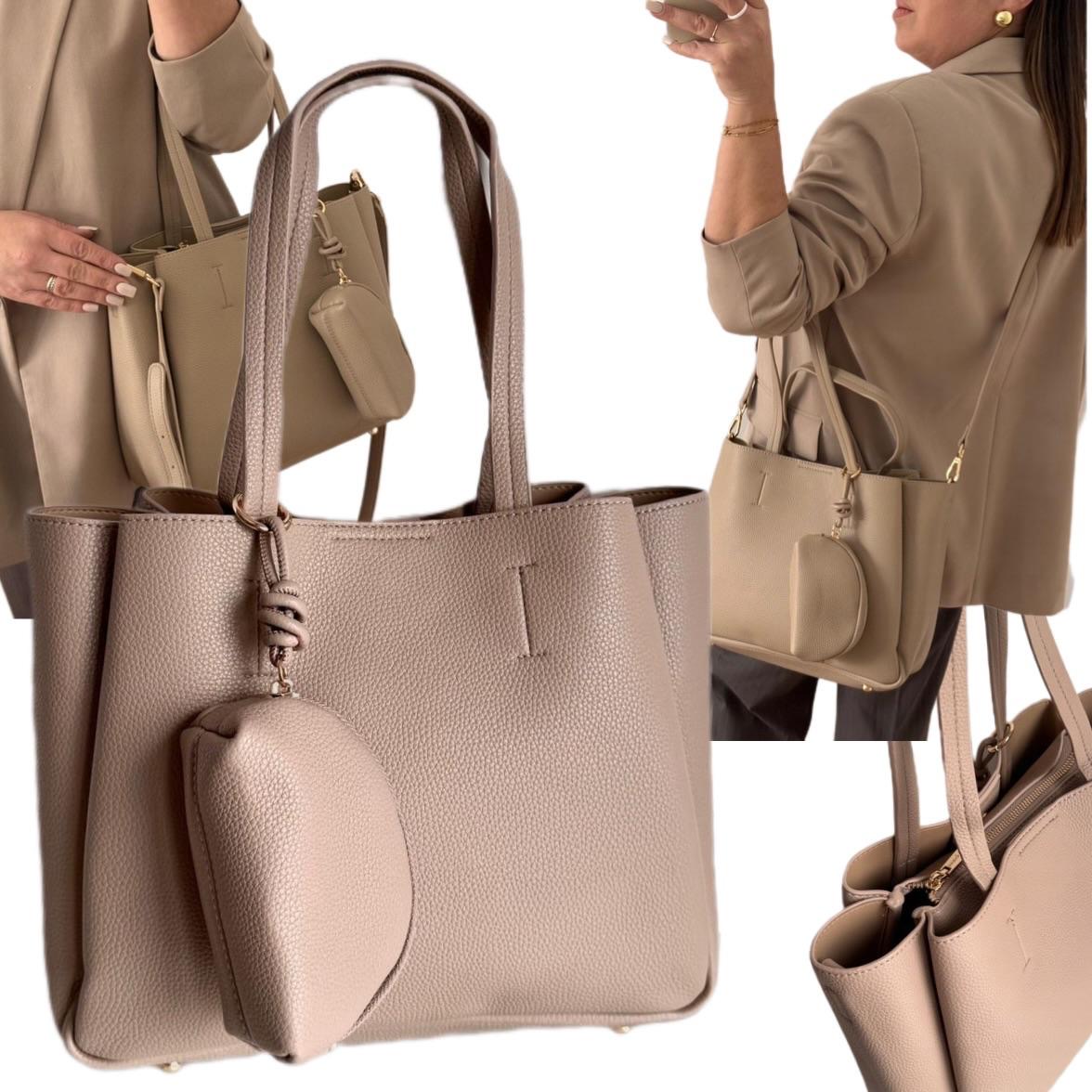 Dámská Kabelka Dárek Na Velikonoce Mandoline Taška Béžová Taupe Velká