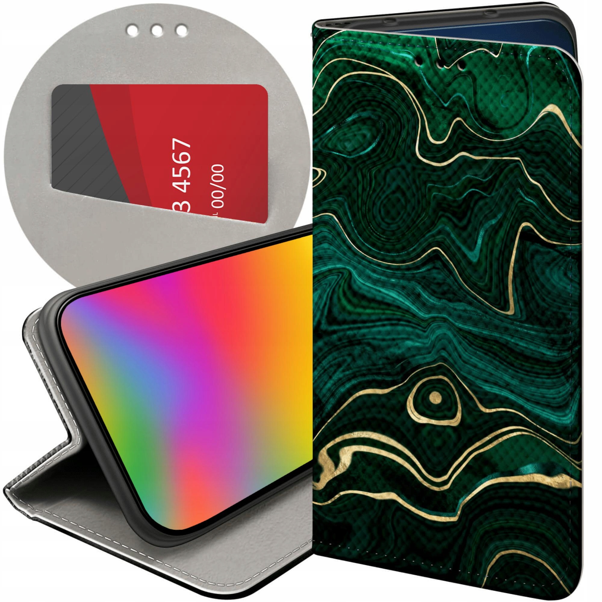Etui Z Klapką Do Oppo A40 Minerały Kamienie Szlachetne Kryształy Case