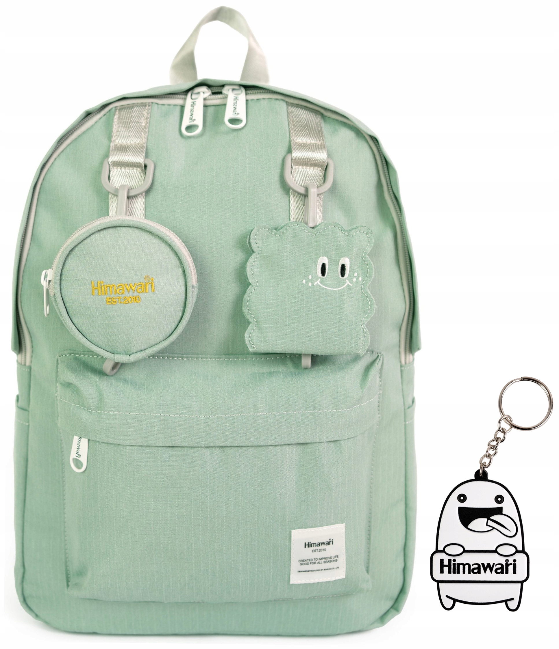 Plecak szkolny Himawari Pupil dla dziewczynki chłopaka mały lekki Miętowy