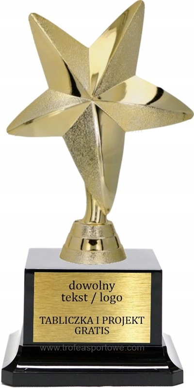 

Duża piękna statuetka Gwiazda 18cm +tabliczka