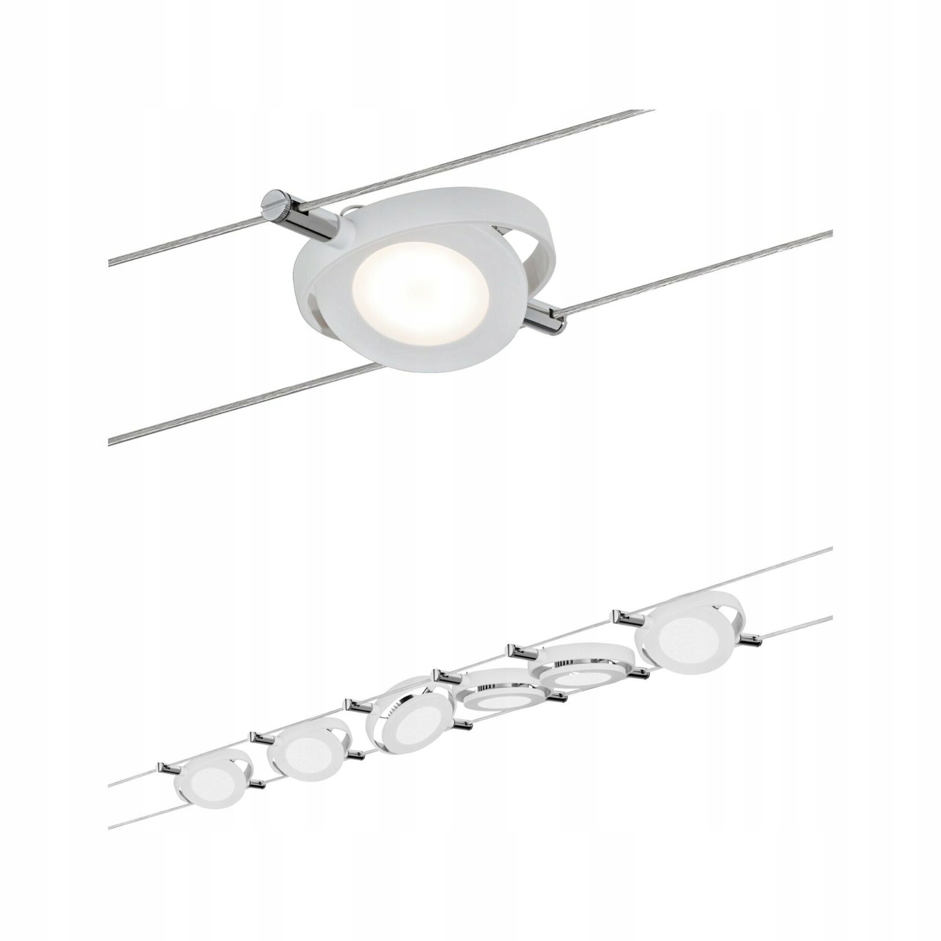 Paulmann Wire lankový systém MacRound Led 6x4W matne biela komplet sada