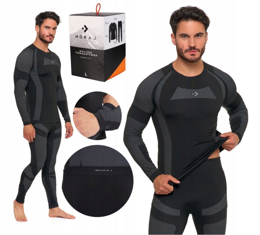 Termoaktivní spodní prádlo Pánský Komplet Oblečení Thermo Teplé 3XL