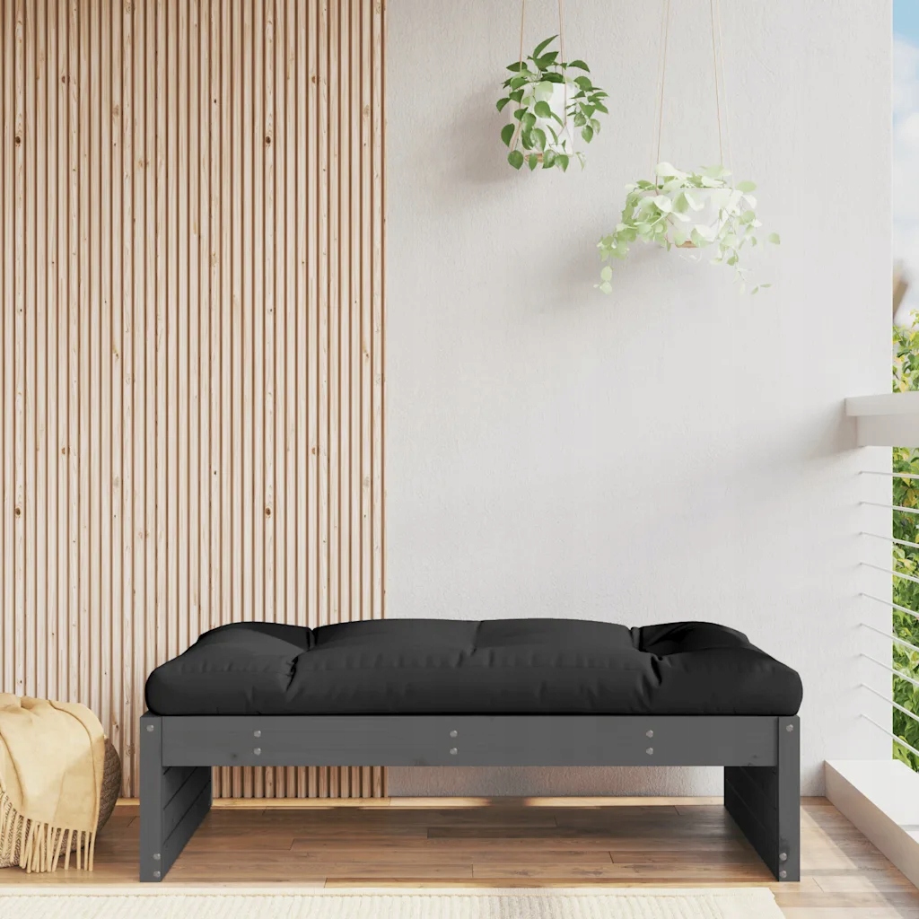 VidaXL Zahradní podnožka, šedá, 120x80 cm, masivní
